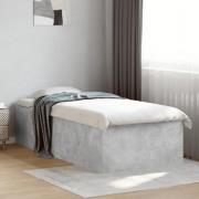 vidaXL Sängram betonggrå 90x190 cm konstruerad trä