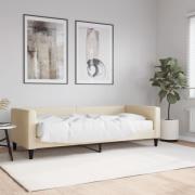 vidaXL Dagbädd med madrass beige 80x200 cm tyg