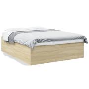 vidaXL Sängram sonoma-ek 150x200 cm konstruerad trä