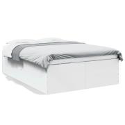 vidaXL Sängram vit 120x200 cm konstruerat trä
