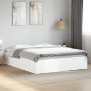 vidaXL Sängram vit 160x200 cm konstruerat trä