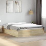 vidaXL Sängram sonoma-ek 150x200 cm konstruerad trä