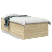 vidaXL Sängram sonoma-ek 75x190 cm konstruerad trä