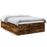 vidaXL Sängram rökfärgad ek 120x200 cm konstruerat trä