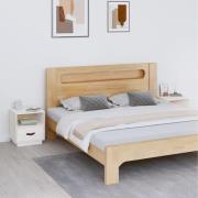 vidaXL Sängbord 2 st vit 40x34x45 cm massivt furuträ