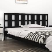 vidaXL Sänggavel svart 205,5x4x100 cm massiv furu