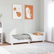 vidaXL Sängram utan madrass vit 90x190 cm massiv furu