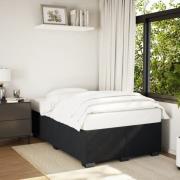 vidaXL Sängram utan madrass svart 120x200 cm sammet