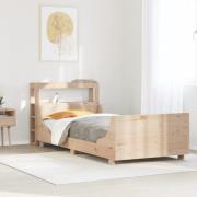 vidaXL Sängram utan madrass 90x190 cm massiv furu