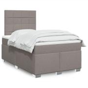 vidaXL Ramsäng med madrass taupe 120x190 cm tyg