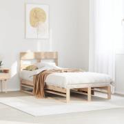vidaXL Sängram utan madrass 75x190 cm massiv furu