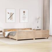 vidaXL Sängram utan madrass 200x200 cm massiv furu