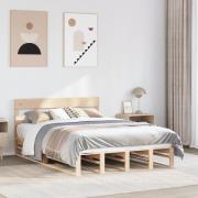 vidaXL Sängram utan madrass 160x200 cm massiv furu