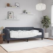 vidaXL Dagbädd med madrass mörkgrå 90x200 cm sammet