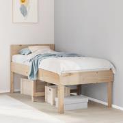 vidaXL Sängram utan madrass 90x200 cm massiv furu