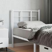 vidaXL Huvudgavel metall vit 80 cm