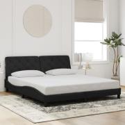 vidaXL Sängram utan madrass svart 180x200 cm sammet