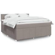 vidaXL Ramsäng med madrass taupe 180x200 cm tyg