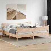 vidaXL Sängram utan madrass 200x200 cm massiv furu