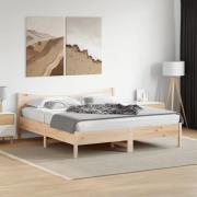 vidaXL Sängram utan madrass 180x200 cm massiv furu