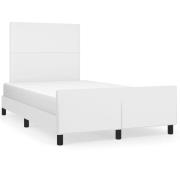 vidaXL sängram utan madrass vit 120x190 cm konstläder