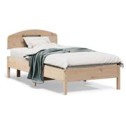 vidaXL Sängram utan madrass 90x190 cm massiv furu