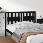 vidaXL Sänggavel svart 125,5x4x100 cm massiv furu