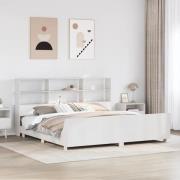 vidaXL Sängram utan madrass vit 180x200 cm massiv furu