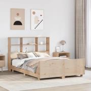 vidaXL Sängram utan madrass 135x190 cm massiv furu