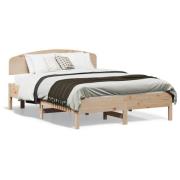 vidaXL Sängram utan madrass 135x190 cm massiv furu