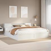 vidaXL Sängram utan madrass vit 180x200 cm massiv furu
