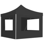 vidaXL Hopfällbart partytält med väggar aluminium 2x2 m antracit