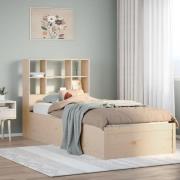 vidaXL Sängram utan madrass 75x190 cm massiv furu