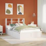 vidaXL Sängram utan madrass vit 160x200 cm massiv furu