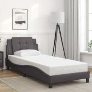 vidaXL Bed Frame without Mattress "Zadar" Grey 90x190 cm Faux Leather