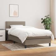 vidaXL Ramsäng med madrass taupe 100x200 cm tyg