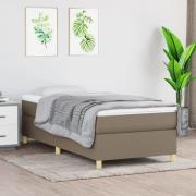 vidaXL Ramsäng med madrass taupe 90x190 cm tyg