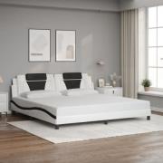 vidaXL Bed Frame "Viana" without Mattress White and Black 200x200 cm F...