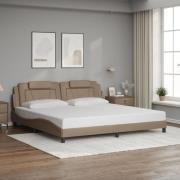 vidaXL Bed Frame "Viana" without Mattress Cappuccino 200x200 cm Faux L...
