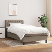 vidaXL Ramsäng med madrass taupe 100x200 cm tyg