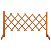 vidaXL Trädgårdssstaket med spaljé orange 120x60 cm massivt granträ