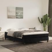 vidaXL Ramsäng med madrass svart 140x190 cm sammet