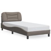 vidaXL Sängram utan madrass Taupe 80x200cm tyg