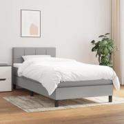 vidaXL Ramsäng med madrass ljusgrå 80x200 cm tyg