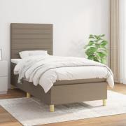 vidaXL Ramsäng med madrass taupe 100x200 cm tyg
