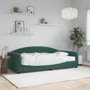 vidaXL Dagbädd med madrass mörkgrön 100x200 cm sammet