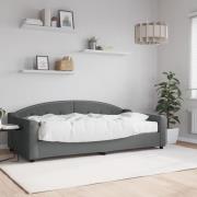 vidaXL Dagbädd med madrass mörkgrå 100x200 cm tyg