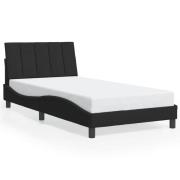 vidaXL Sängram utan madrass svart 100x200 cm sammet