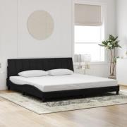 vidaXL Sängram utan madrass svart 200x200 cm sammet