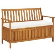 vidaXL Förvaringsbänk för trädgården akaciaträ 120x63x84 cm